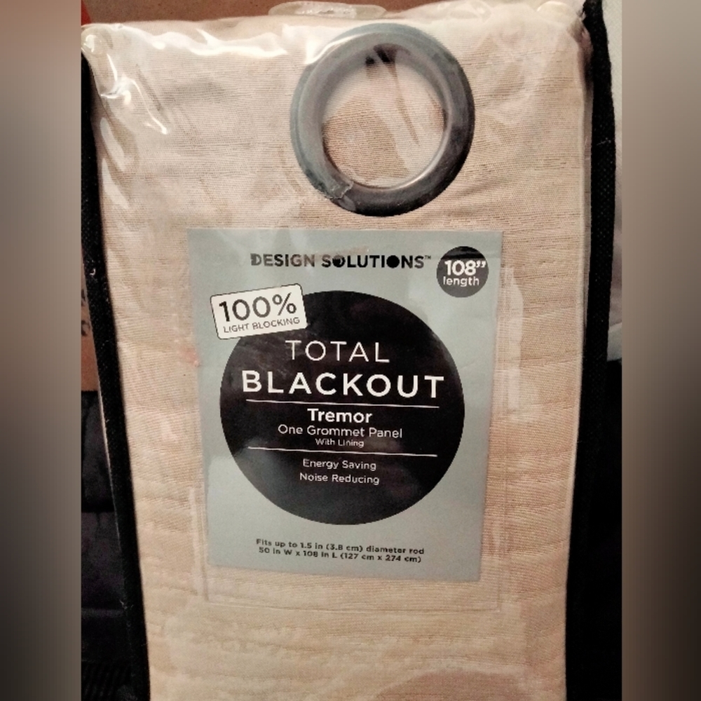 Design solution Tan total blackout one grommet panel with lining -108 length